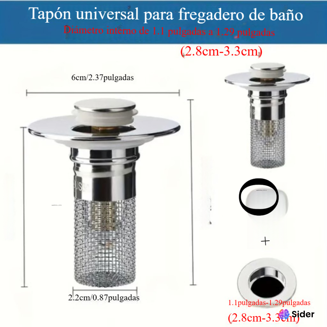 𝑻𝒂𝒑𝒐𝒏 𝒅𝒆 𝑩𝒂𝒄𝒉𝒂 𝒄𝒐𝒏 𝑭𝒊𝒍𝒕𝒓𝒐 𝒅𝒆 𝑫𝒆𝒔𝒂𝒈ü𝒆 𝑼𝒏𝒊𝒗𝒆𝒓𝒔𝒂𝒍 𝑨𝒄𝒆𝒓𝒐 𝑰𝒏𝒐𝒙𝒊𝒅𝒂𝒃𝒍𝒆